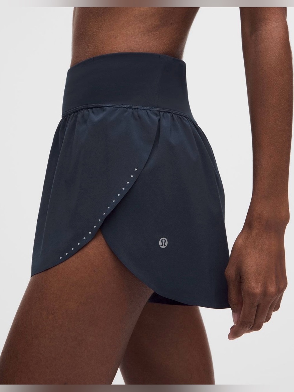 lululemon NWT Fast and Free High-Rise Split Short 3” in True Navy Size XL